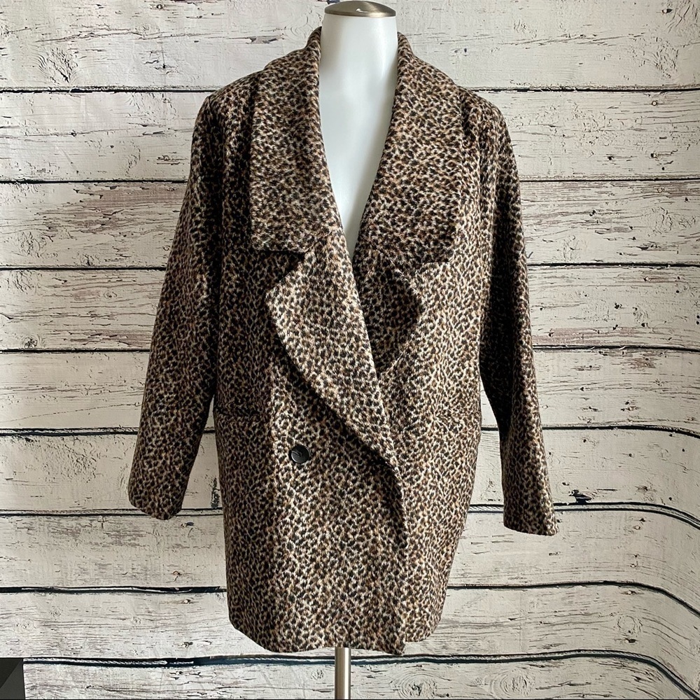 Tulle animal print peacoat